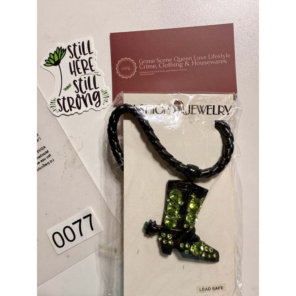 Women's Unbranded Necklace Black and Green from vendor for Free People and Anthr